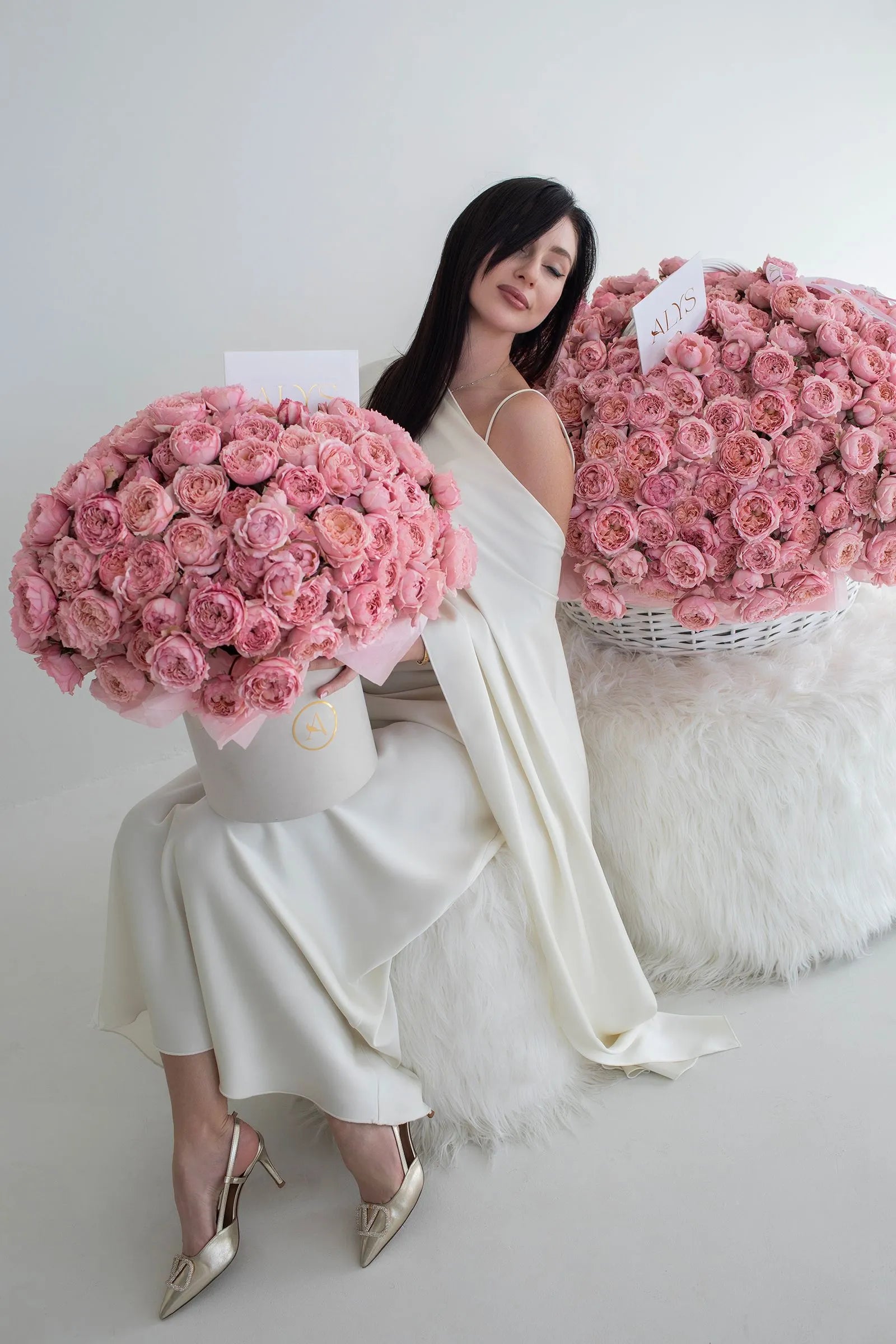 Pink Premium Peony Roses Box