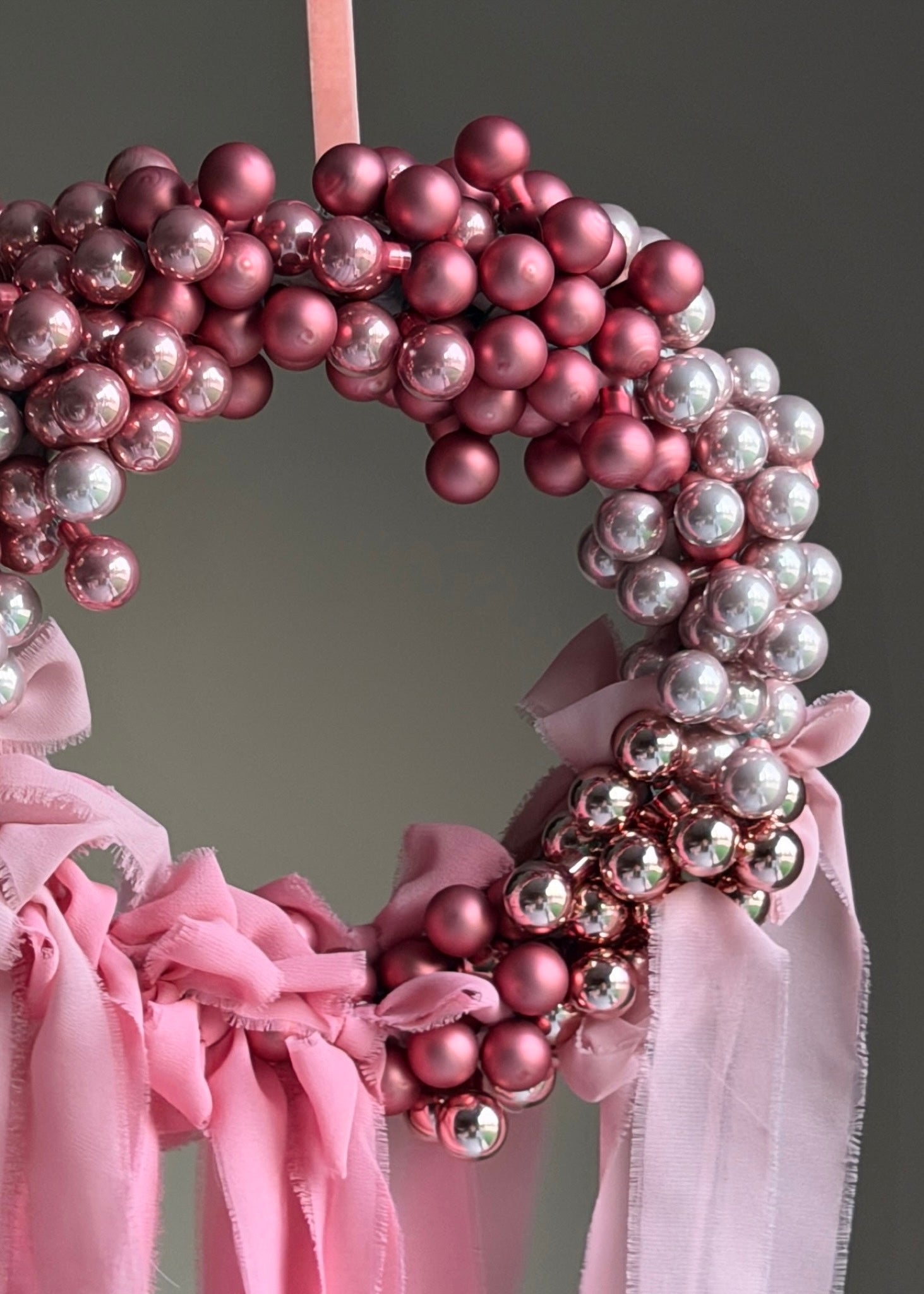 Pink Christmas Confetti Wreath