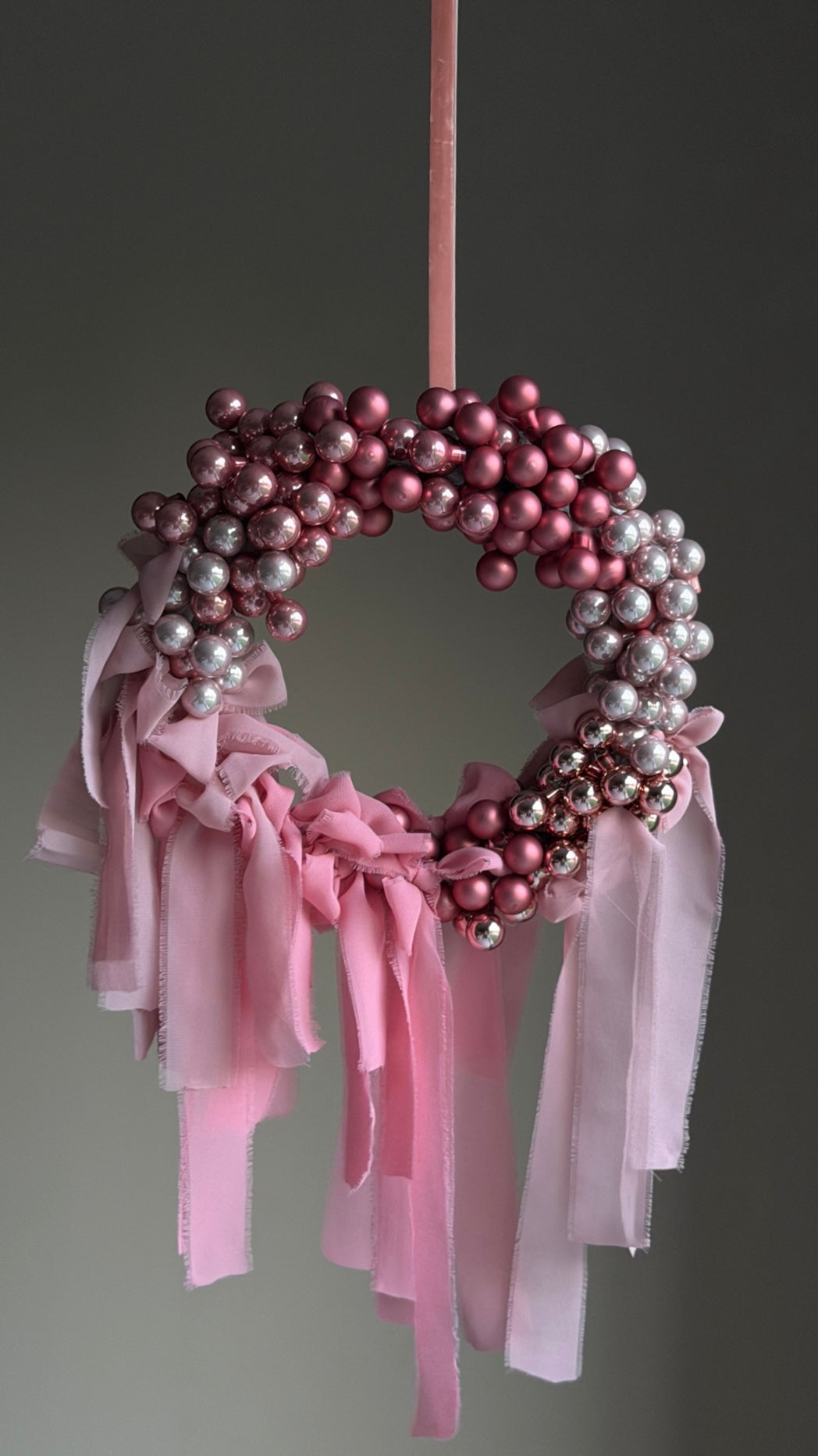 Pink Christmas Confetti Wreath