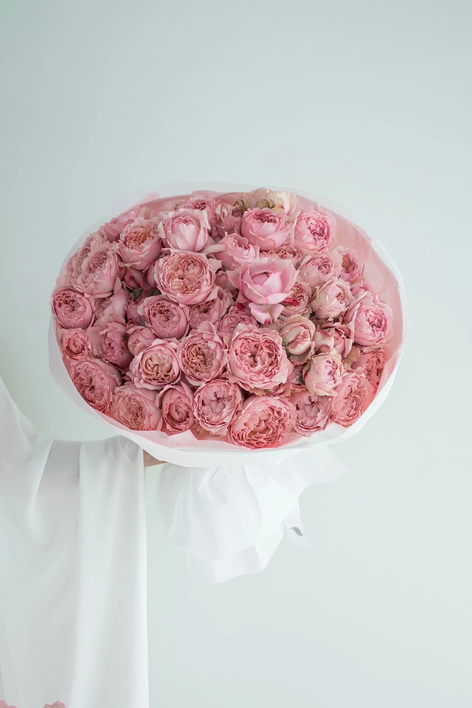 Premium peony roses hand-tied bouquet by ALys Studio Dubai