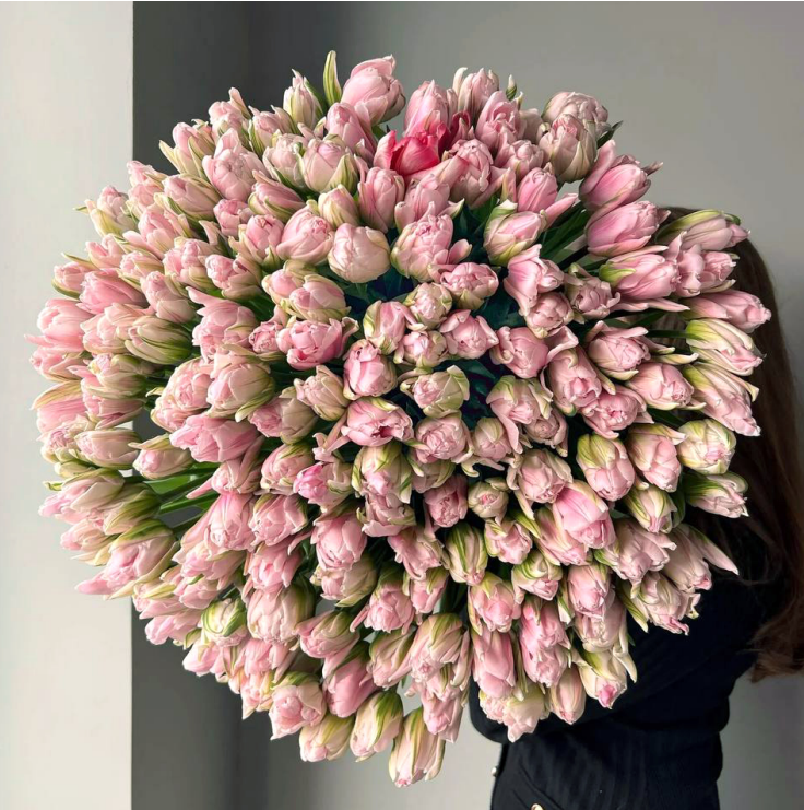 Romantic bouquet of ruffled peony tulips by ALys Studio Dubai