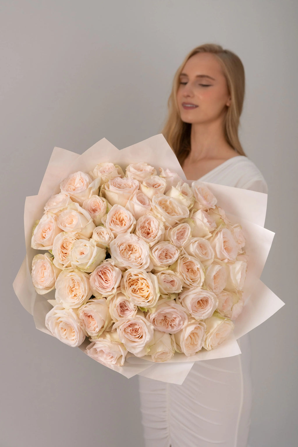 Peony Roses Ohara White