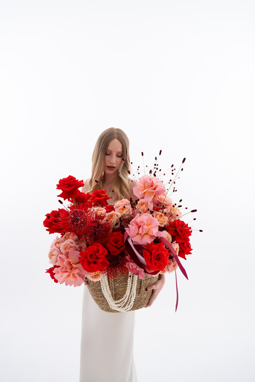 Bright Red-Pink Basket