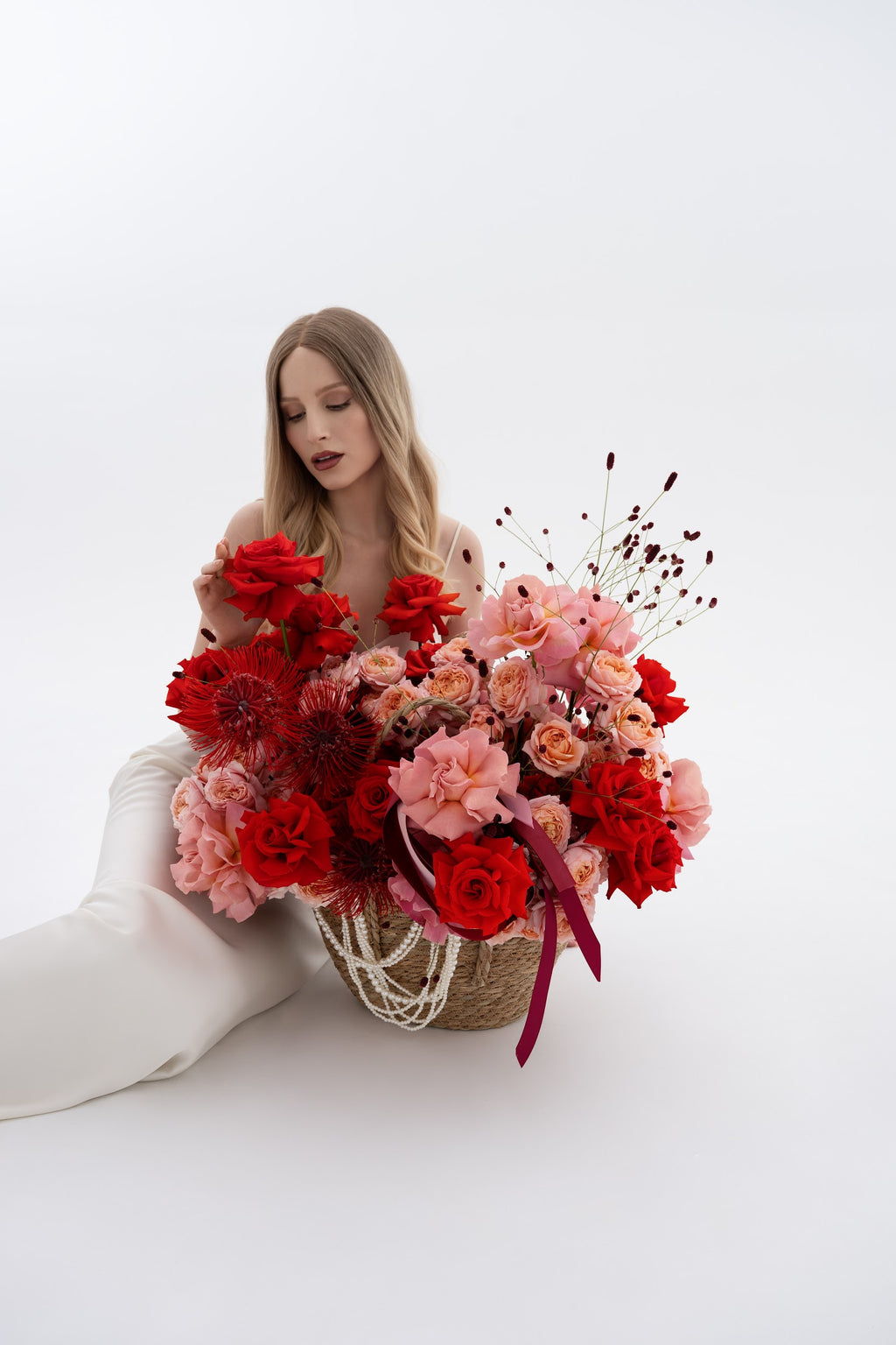 Bright Red-Pink Basket