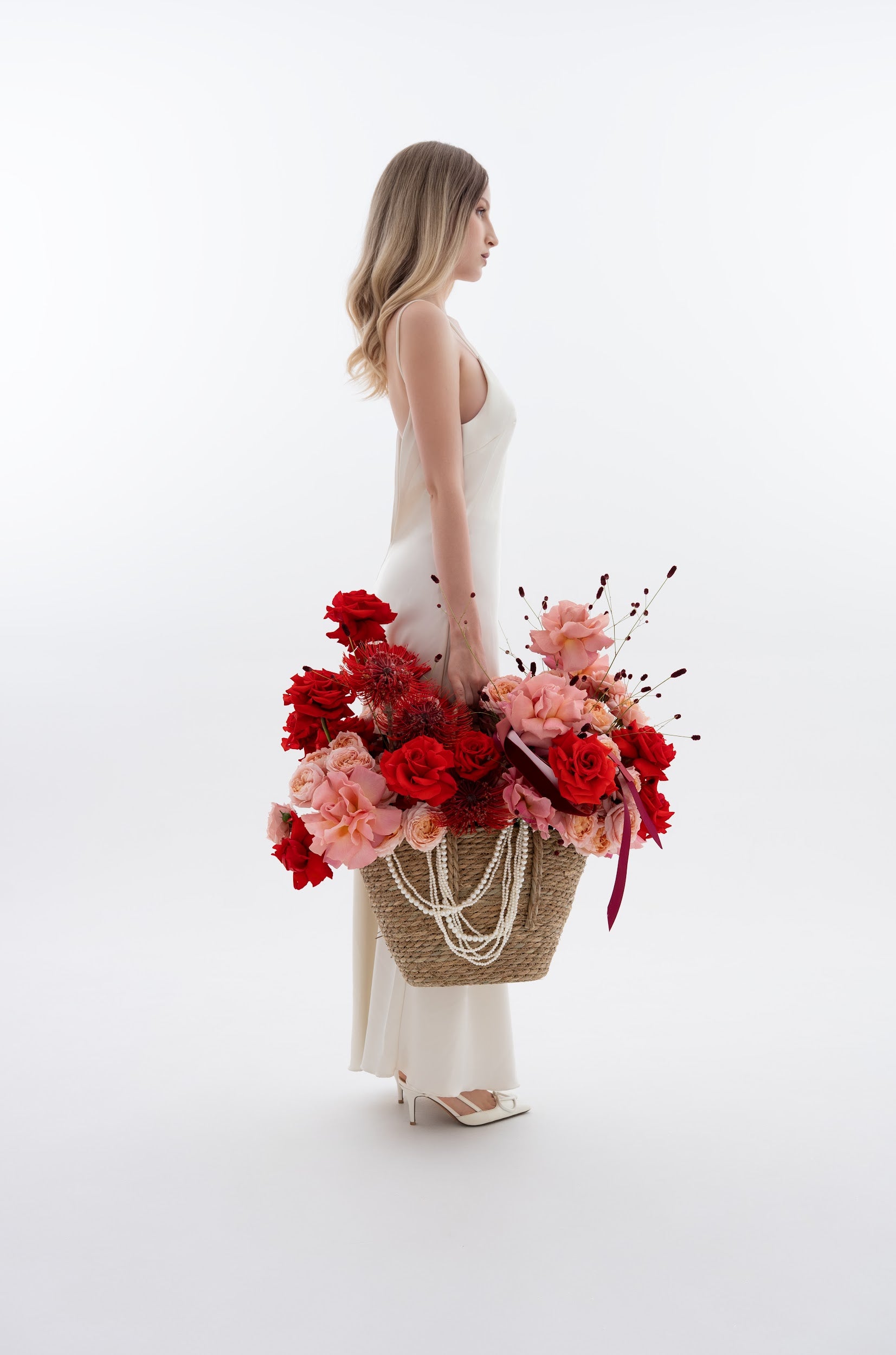 Bright Red-Pink Basket